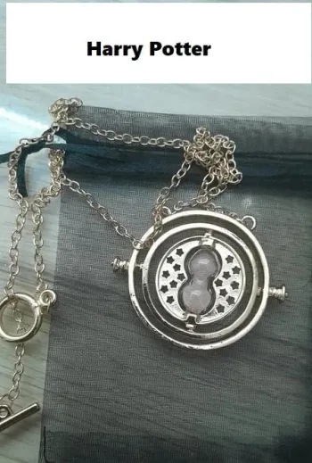 Collier Hermione, Harry Potter avec pendentif Retourneur de Temps