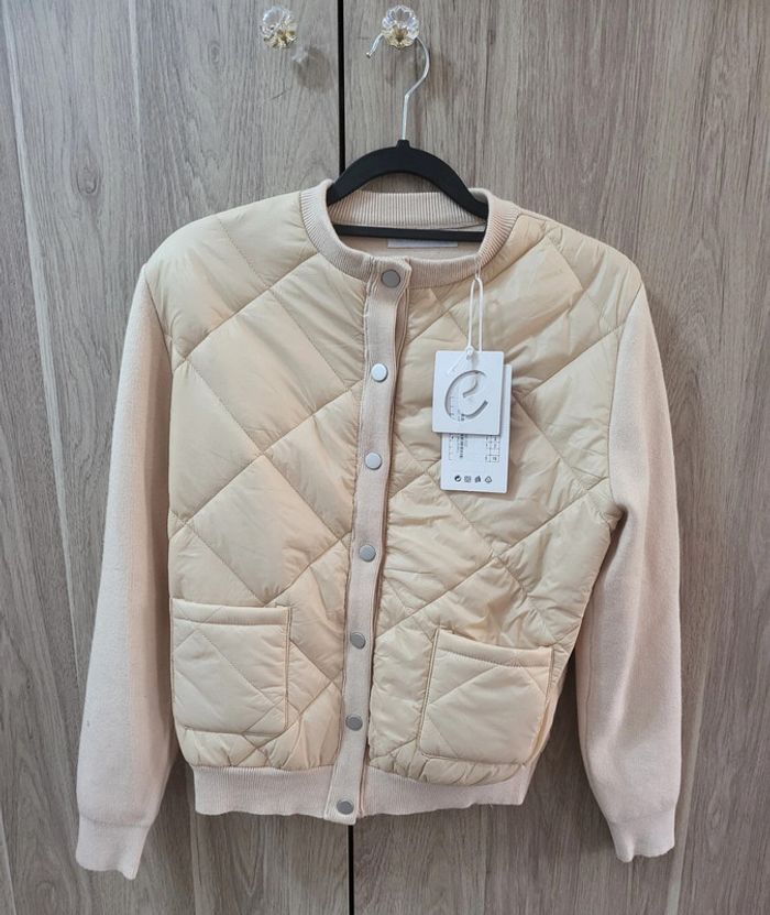 Veste matelassée taille M mi-saison beige – NEUVE avec étiquette - photo numéro 2