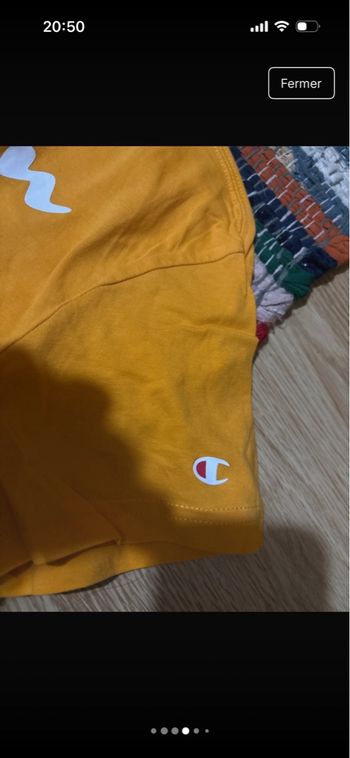 Tee shirt champion orange/jaune 