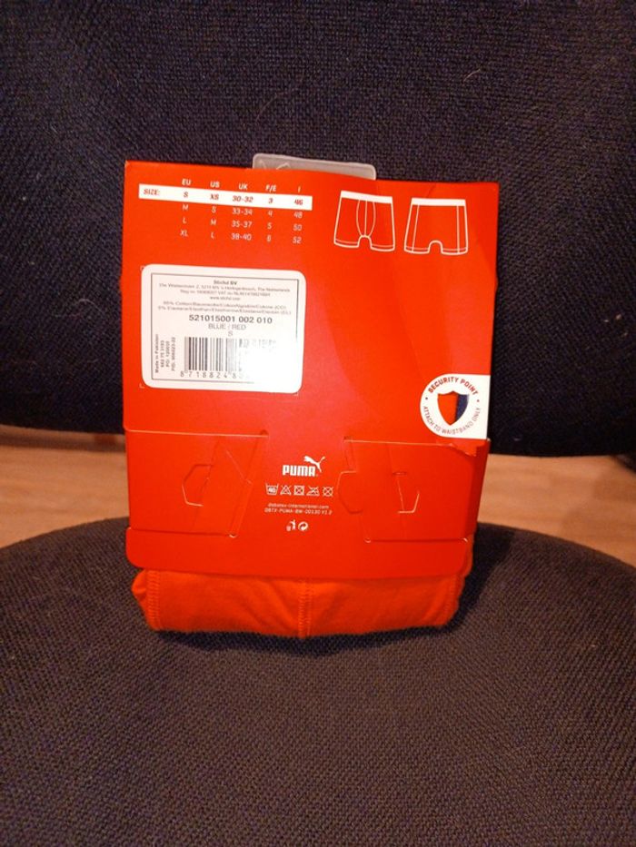 Boxers puma taille S marine et orange - photo numéro 3