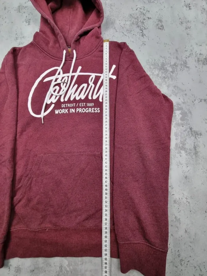 Pull capuche Carhartt WIP bordeaux Taille S - photo numéro 8