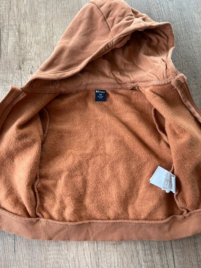 Gilet veste marron à capuche 9 mois - photo numéro 3