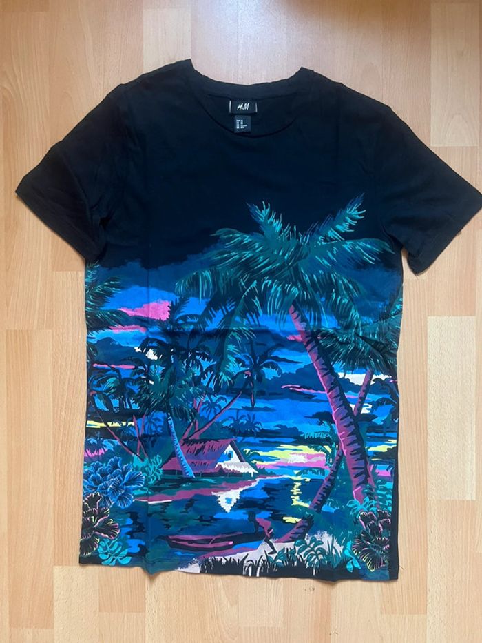Tee-shirt homme H&M taille S noir - photo numéro 2