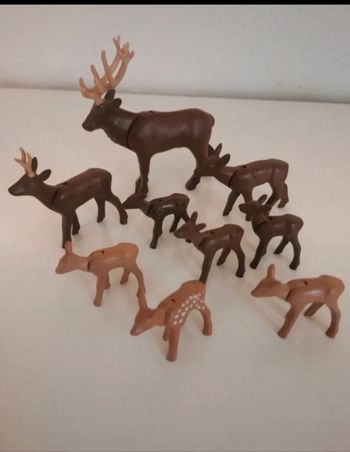 Playmobil lot animaux cerf faon biche