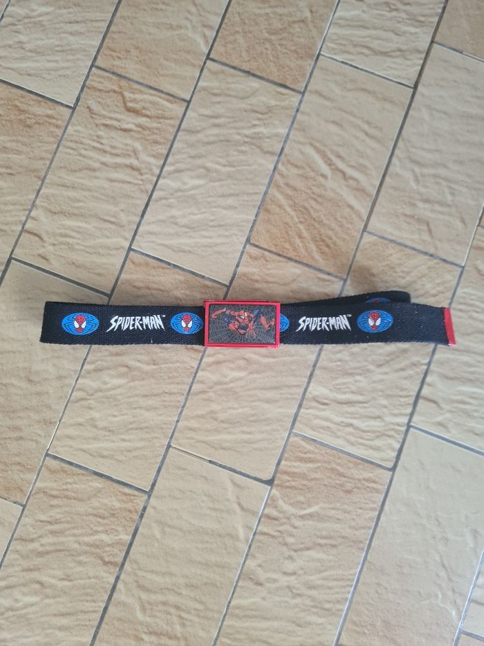 Ceinture noire ajustable Spiderman