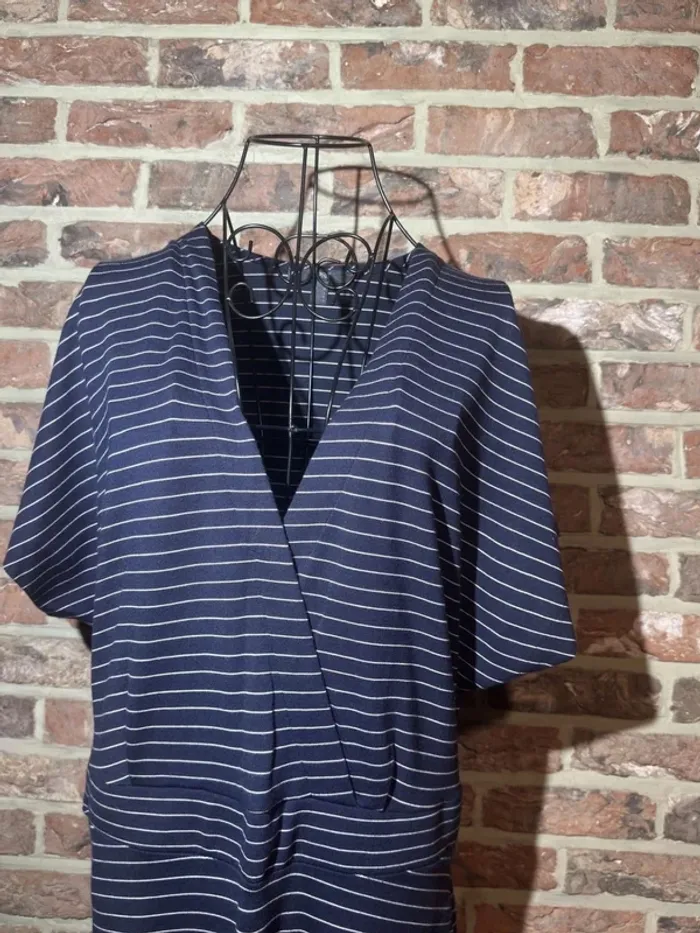 Robe longue Esprit bleu et blanche lignée Taille F : L