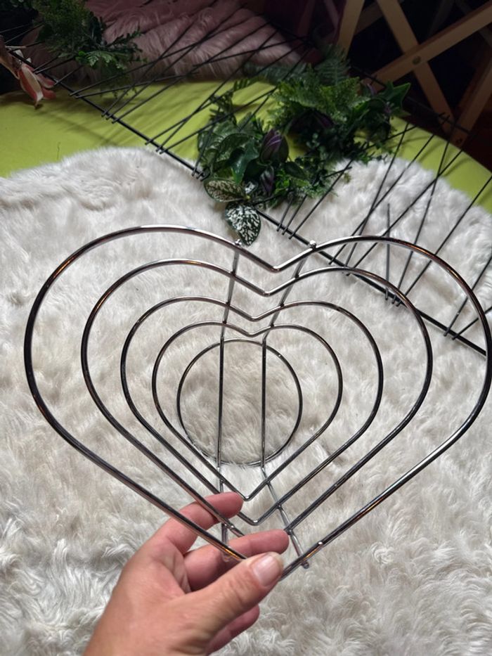Panière en métal - forme COEUR - photo numéro 3