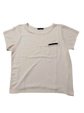 Tshirt blanc effet mousseline - Zara - L