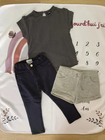 Ensemble 3 pièces bébé fille – Taille 24 mois