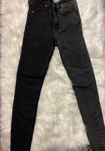 Jean bicolore taille haute