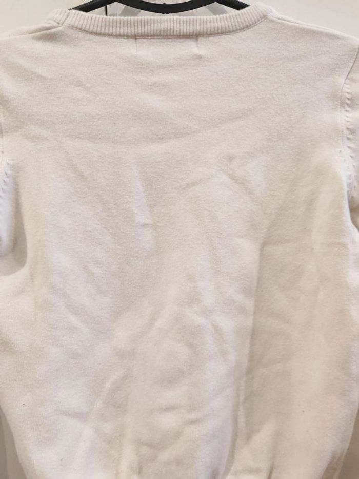 Pull blanc fleurs brodées fille Peacolate Taille 7 ans – Doux & tendance 🌸🤍 - photo numéro 4
