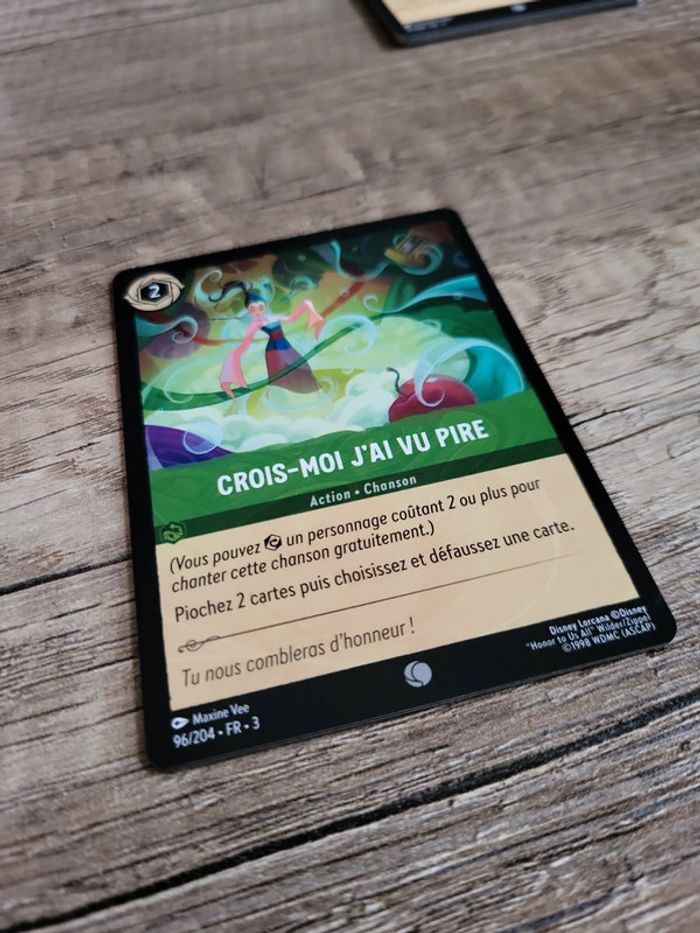 Carte Lorcana "Crois-Moi j'ai vu pire"