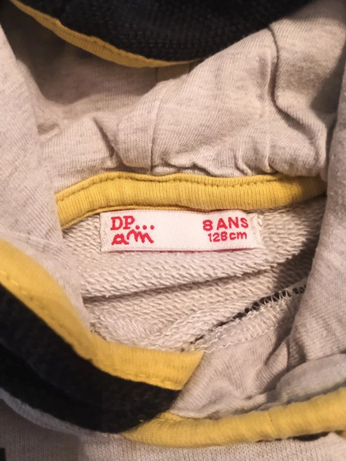 Pull gris et noir Du pareil au même 8ans - photo numéro 2