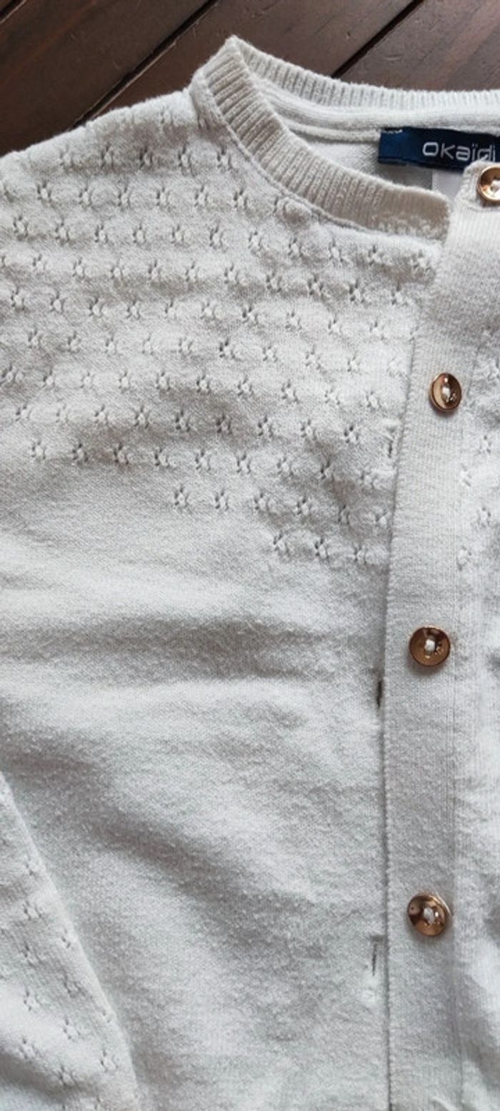 Gilet blanc 4 ans - photo numéro 2