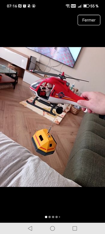 Helicoptere secours Playmobil 