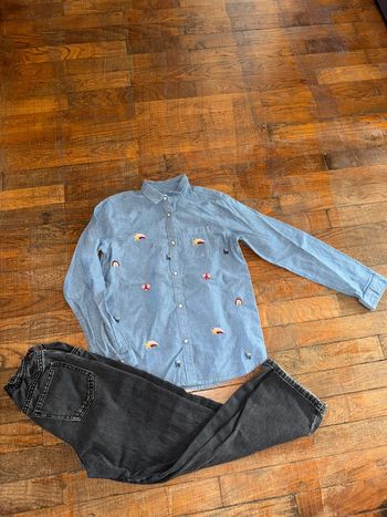 Chemise et jeans Monoprix 10 ans
