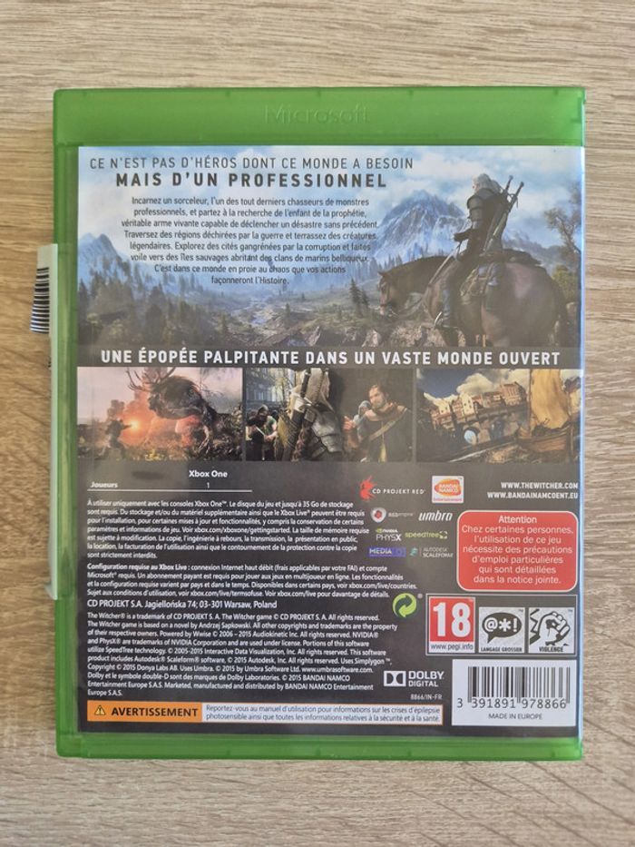 The Witcher 3 xbox one: Wild Hunt - photo numéro 2