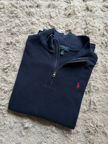 Sweat zippé 1/4 Ralph Lauren XL homme blue navy