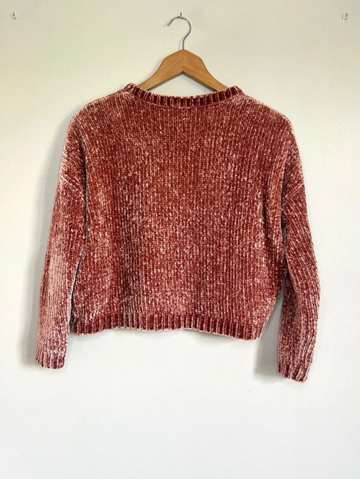 Pull col rond Jennyfer rose bordeaux - photo numéro 2