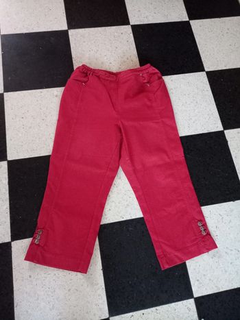 Pantacourt framboise 44