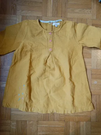Robe Moulin Roty jaune moutarde 23mois