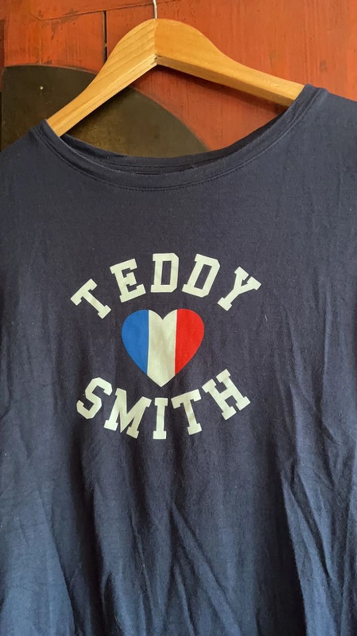 Teddy smith t shirt bleu marine taille ces 14 ans - photo numéro 2