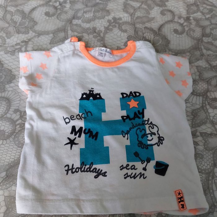 Lot tee shirt - salopette garçon 9 mois - photo numéro 3