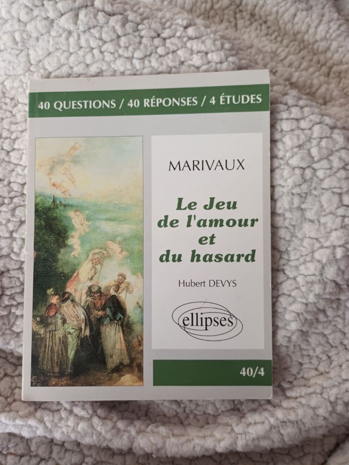 études le jeu de l'amour et du hasard de Marivaux