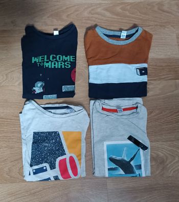 Lot de 4 Tee shirts manches longues Okaïdi 8 ans