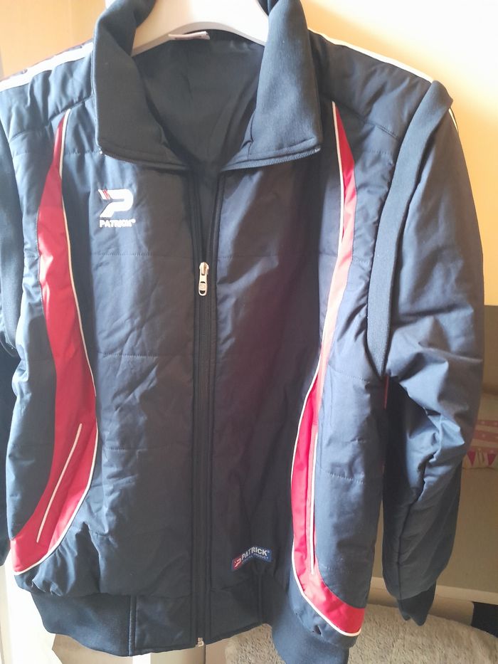 Veste bombes Marque Patrick bleu foncé et rouge Taille L. - photo numéro 4