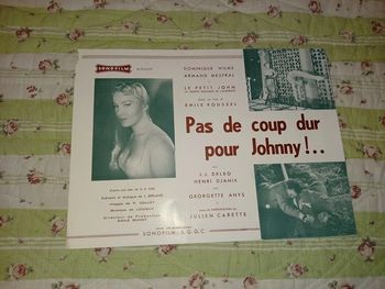 Press Book Cinéma Pas de Coup dur pour Johnny