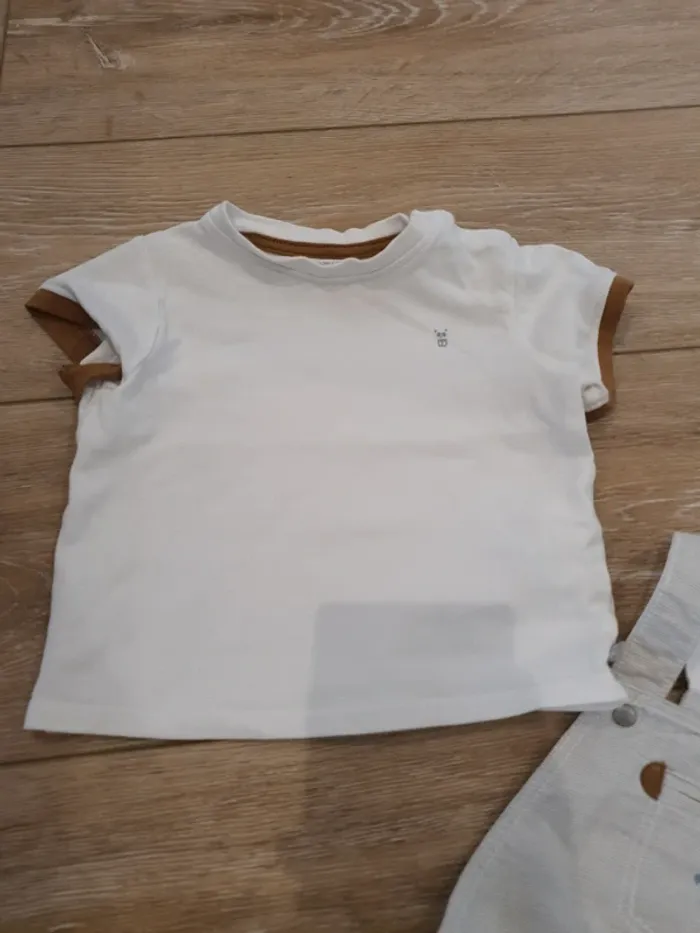 Ensemble tee shirt salopette obaibi 12 mois - photo numéro 3