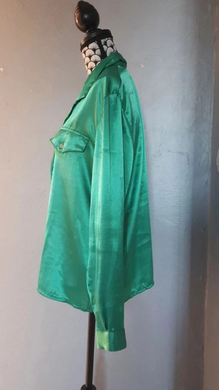 Chemisier effet soie 100% polyester - photo numéro 3