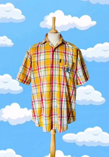 🟡 Chemise d’été vintage homme à carreaux jaune Bart Simpson yellow checkered shirt🟡