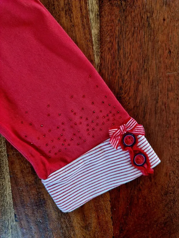 Ensemble t-shirt sans manches + legging court 18 mois - photo numéro 3