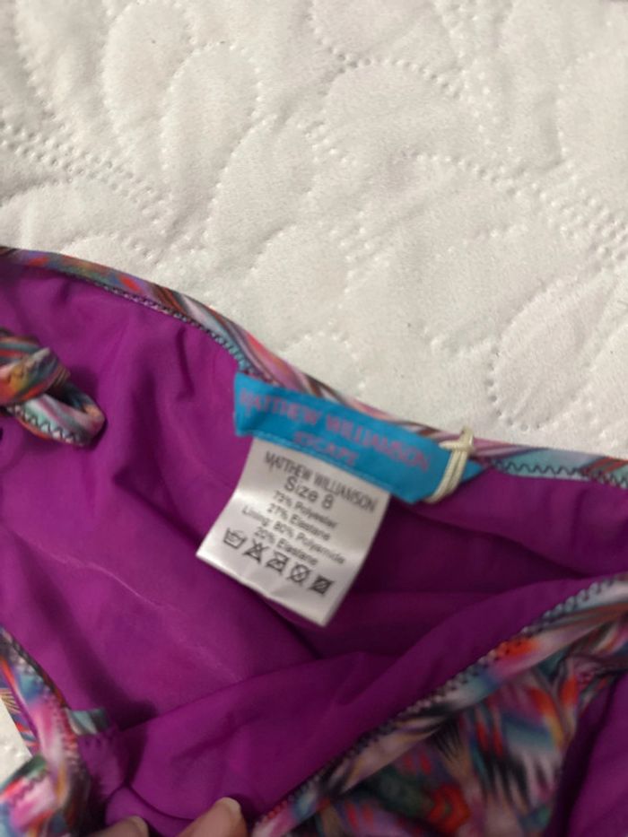 Maillot triangle Matthew Williamson – violet/bleu psychédélique – taille EU 36/38 - photo numéro 5