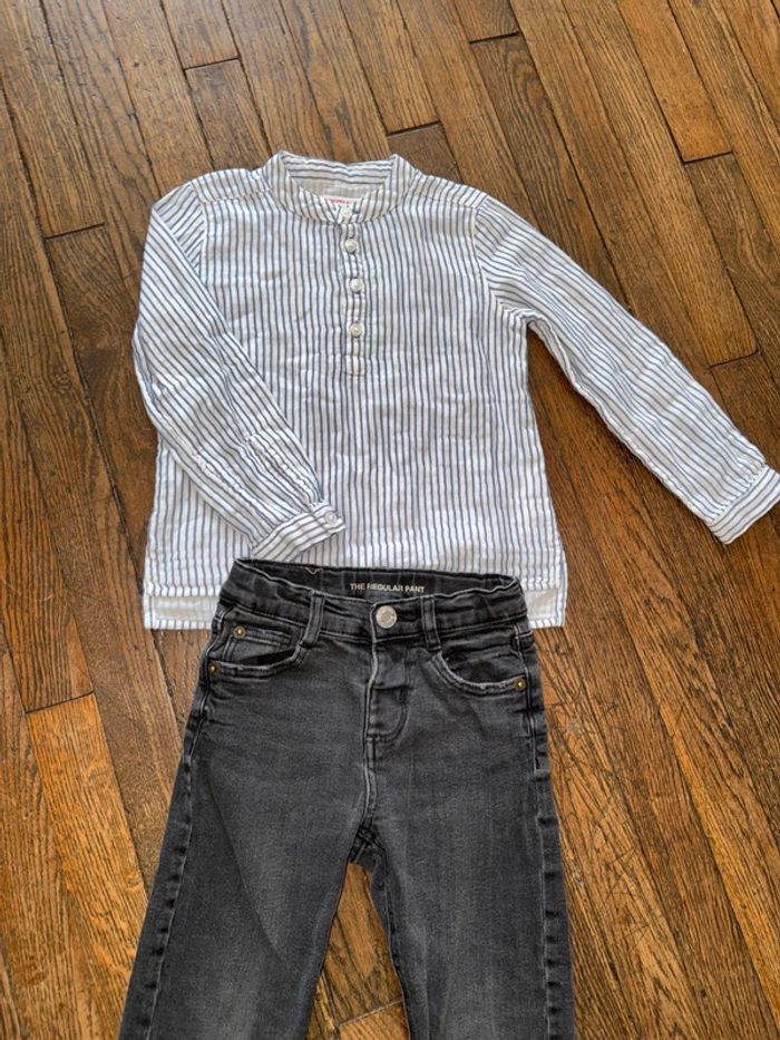 Haut Monoprix et jeans Zara 3 ans - photo numéro 2