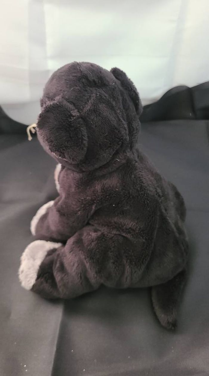 doudou chat noir blanc marron - photo numéro 4