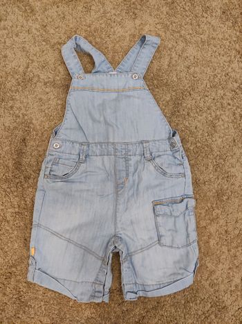 Salopette short jean 12 mois