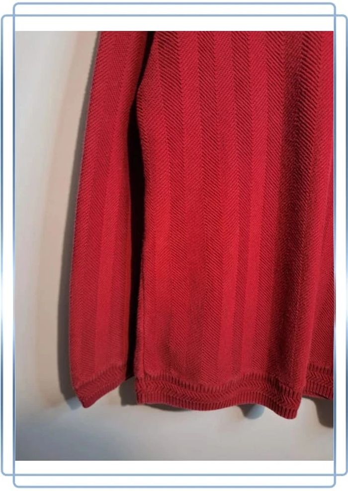 Pull / crewneck chaps by Ralph Lauren vintage rouge - taille XL / homme - col rond (117) - photo numéro 5