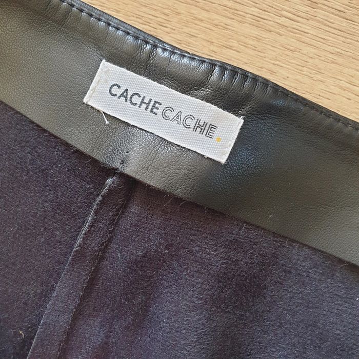💜 Jupe short simili cuir taille XL 42 Cache cache #emyfleury_42femme - photo numéro 6