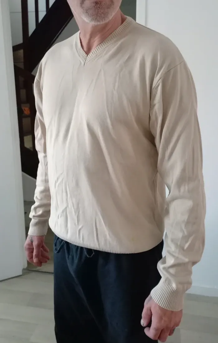 Pull beige Homme XL