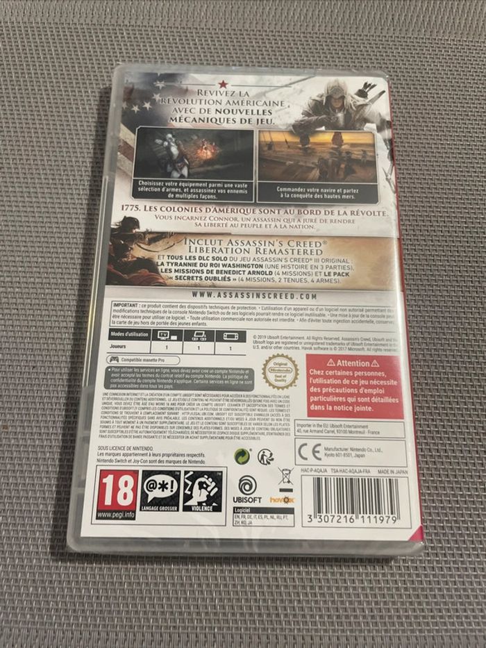 Assassin's Creed III Remastered Jeu Nintendo Switch FR - photo numéro 2