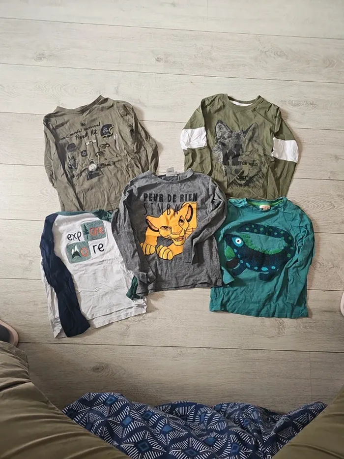 Lot de 5 t-shirts manche longue