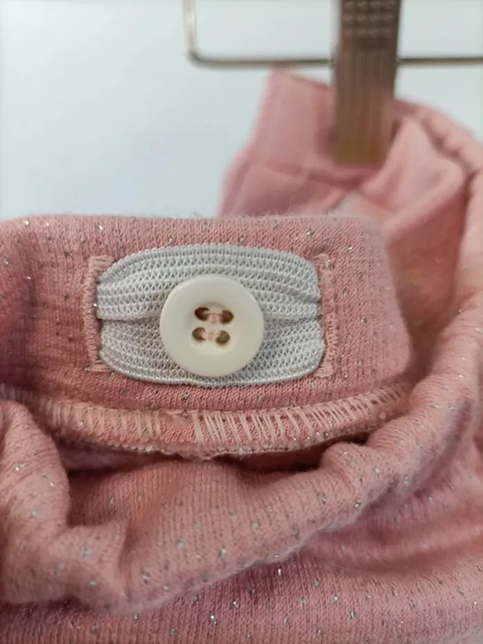 Short bébé fille rose pailleté 23 mois taille réglable nœud jaune A010 - photo numéro 6