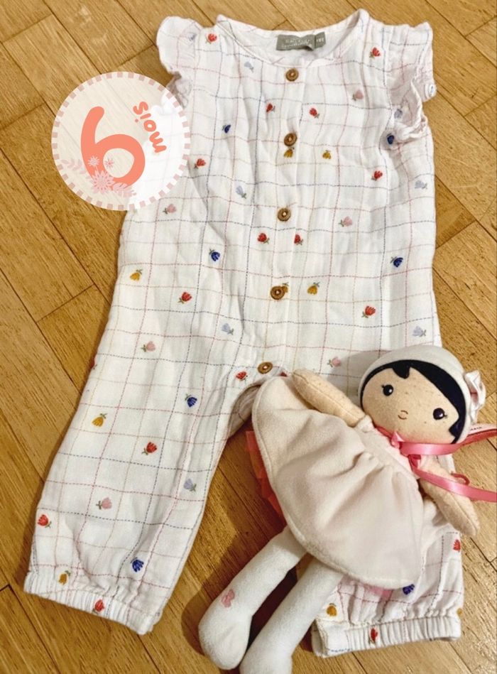 Combinaison Bout’chou fleurs – 6 mois – État neuf 🌷