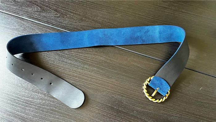 Ceinture cuir bleu roi - photo numéro 6