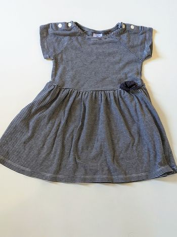 Robe marinière rayé bleu marine Petit Bateau 18 mois 81 cm