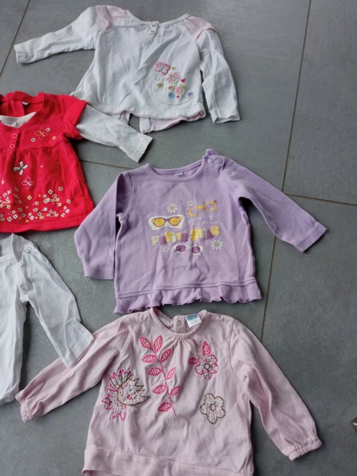 Lot 6 hauts manches longues 6 mois - photo numéro 3