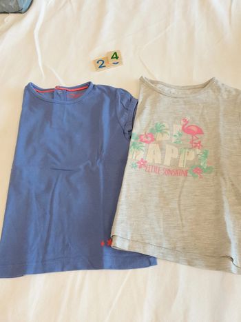 T-shirts manches courtes 24 mois